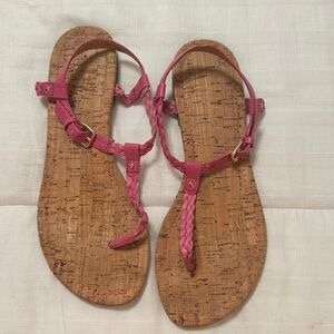 Talbots Pink Braided Sandals
